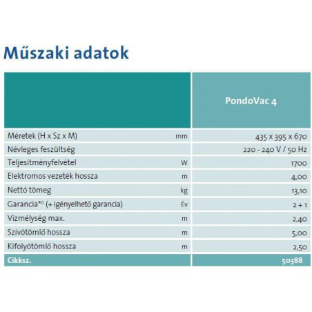 OASE Pondovac 4 tóporszívó iszapszívó (1800W)