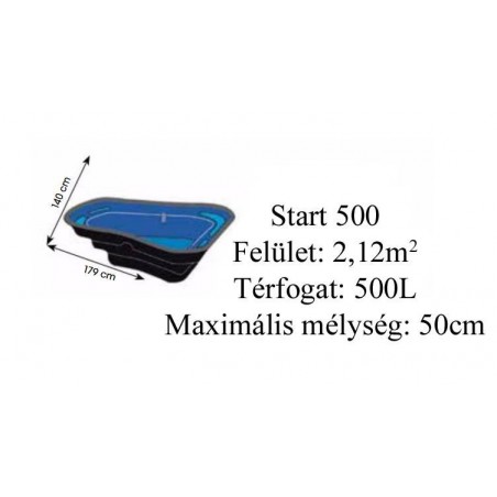 500 literes műanyag tómeder