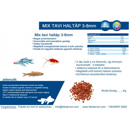 Mix tavi haltáp 4 mm 1kg