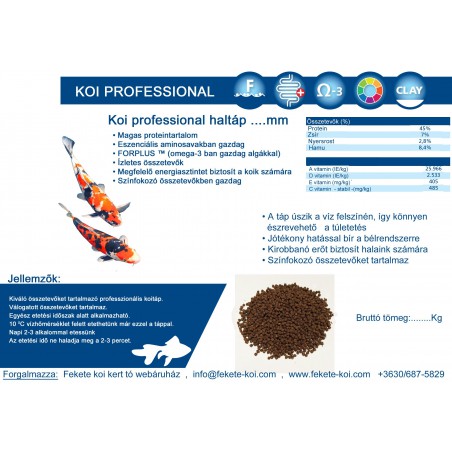Koi professional haltáp 3 mm ( 1 kg )