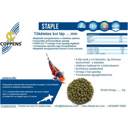 Coppens Staple tökéletes koi táp 3 mm ( 1 kg )