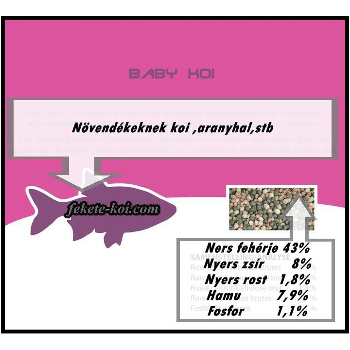 Bébi koi haltáp ( 1250 ml )