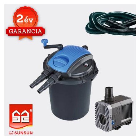 EFU 15000A (24W UVC) nyomásszűrő szett 1. (CHJ5000+4m 25 bordás tömlő)