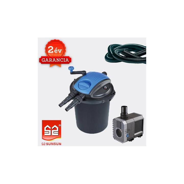 EFU 15000A (24W UVC) nyomásszűrő szett 1. (CHJ5000+4m 25 bordás tömlő)