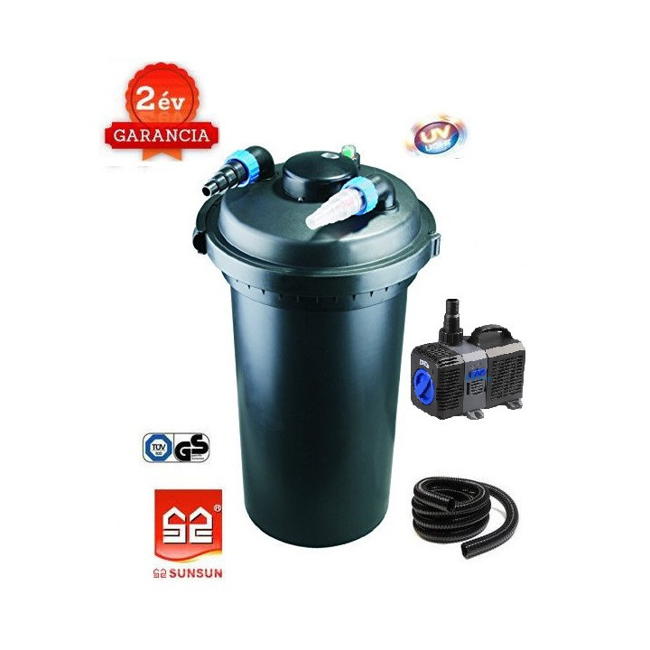 CPF 500 (18W UVC) nyomásszűrő szett 2. (CTP-5000+4m 25 bordás tömlő)