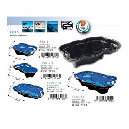 Iris SIII 530 literes műanyag tómeder