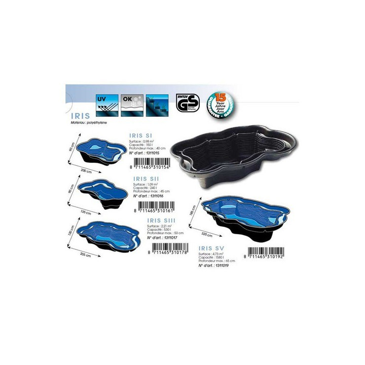 Iris SIII 530 literes műanyag tómeder