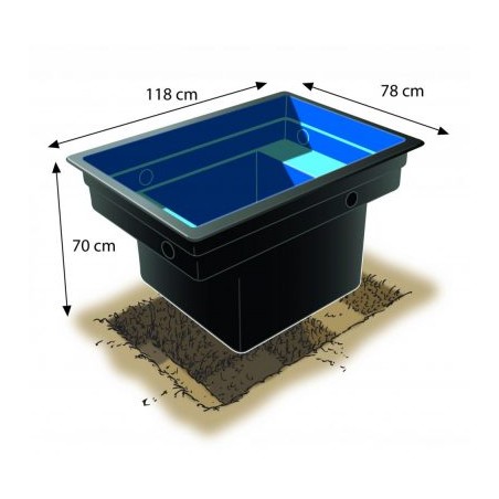 Quadra C1 520 literes műanyag tómeder