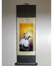 Vászontekercses Daru madaras kép 90x30cm