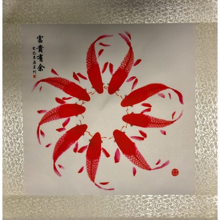 Fali vászonkép Halak körben 45x45cm