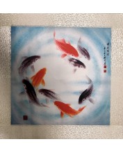 Fali vászonkép Körbe úszó halakkal 45x45cm