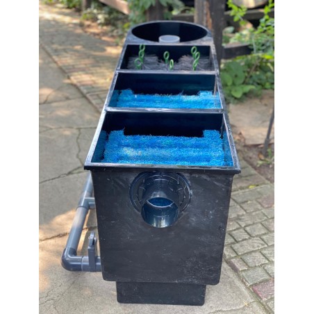 Holland 3kamrás+vortex kerti tó gravitációs szűrő szett (325L)