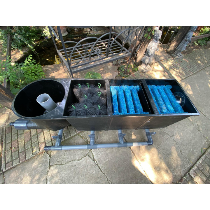 Holland 3kamrás+vortex kerti tó gravitációs szűrő szett (325L)