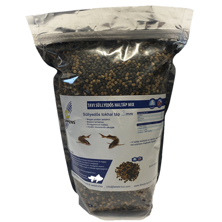 Tavi süllyedős haltáp mix 3 mm  (fekete-barna ) ( 1 kg )