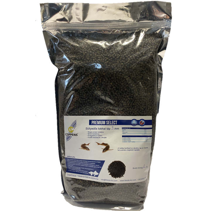 Coppens Premium Select süllyedős  tokhal táp 3 mm ( 2 kg )