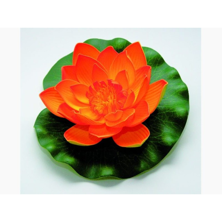 Lótus virág narancs színű úszó 17 cm (123665)