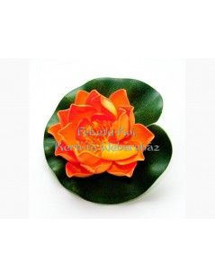 Lótus virág narancs színű úszó 10 cm (123632)