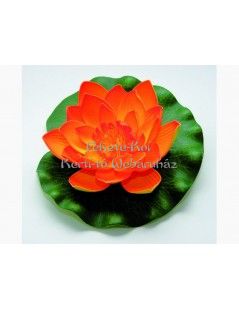 Lótus virág narancs színű úszó 20 cm (123671)