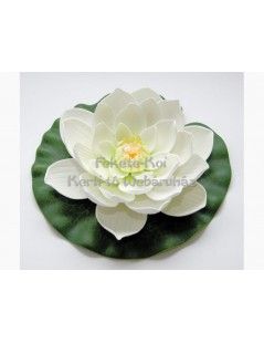 Lótus virág fehér színű úszó 20 cm (123667)