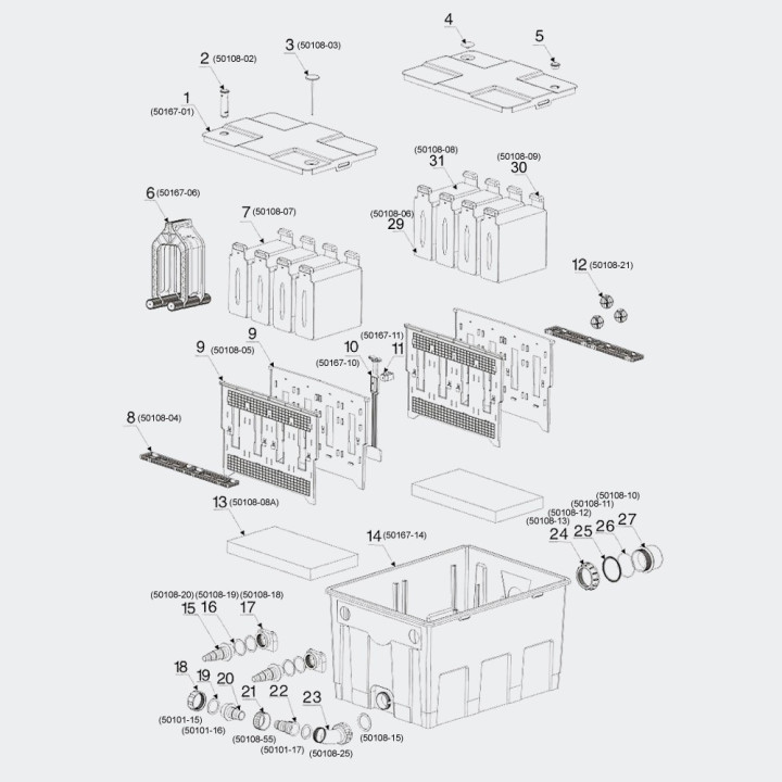 SunSun CBF- 550 (40 000) kerti tó átfolyós gravitációs szűrő
