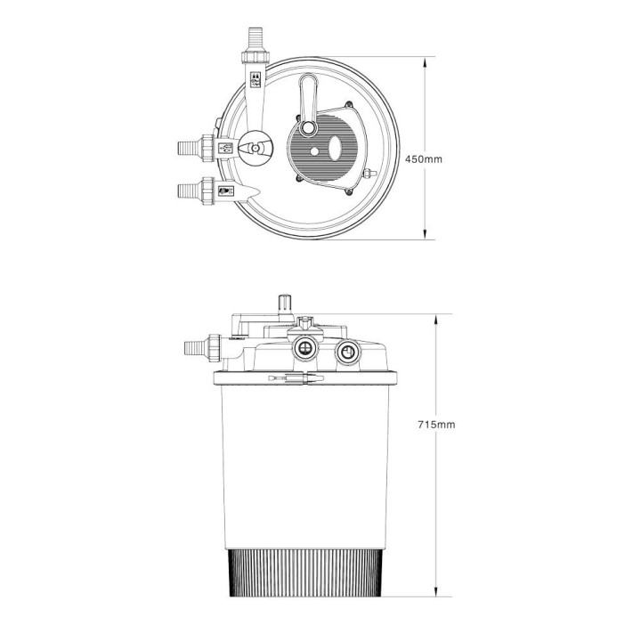 CPF 30000 (60 000) nyomásszűrő 55W UVC lámpával