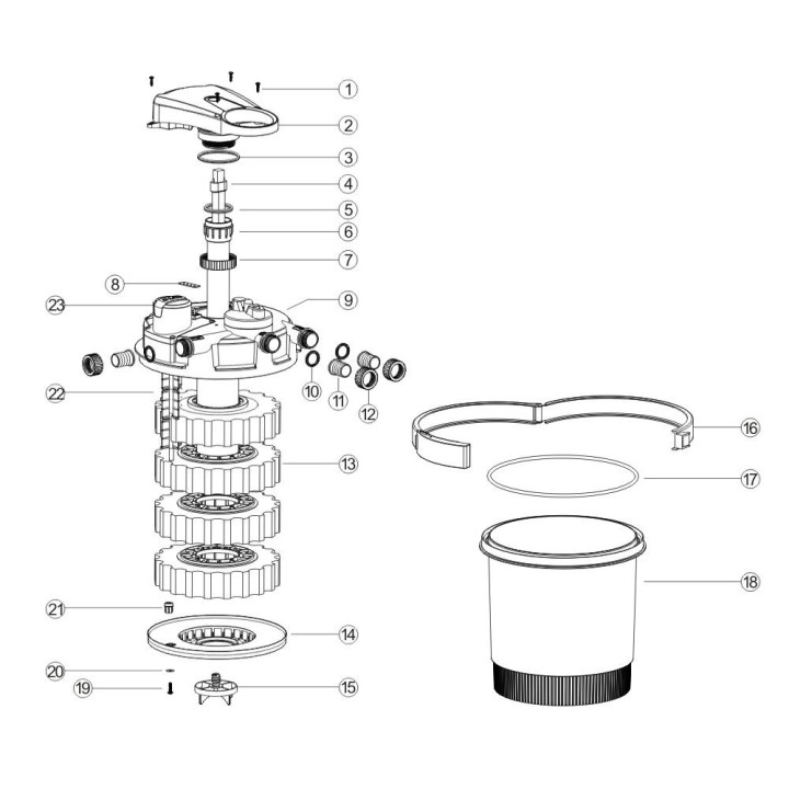 CPA 2500 (6 000) automata nyomásszűrő 11W UVC lámpával
