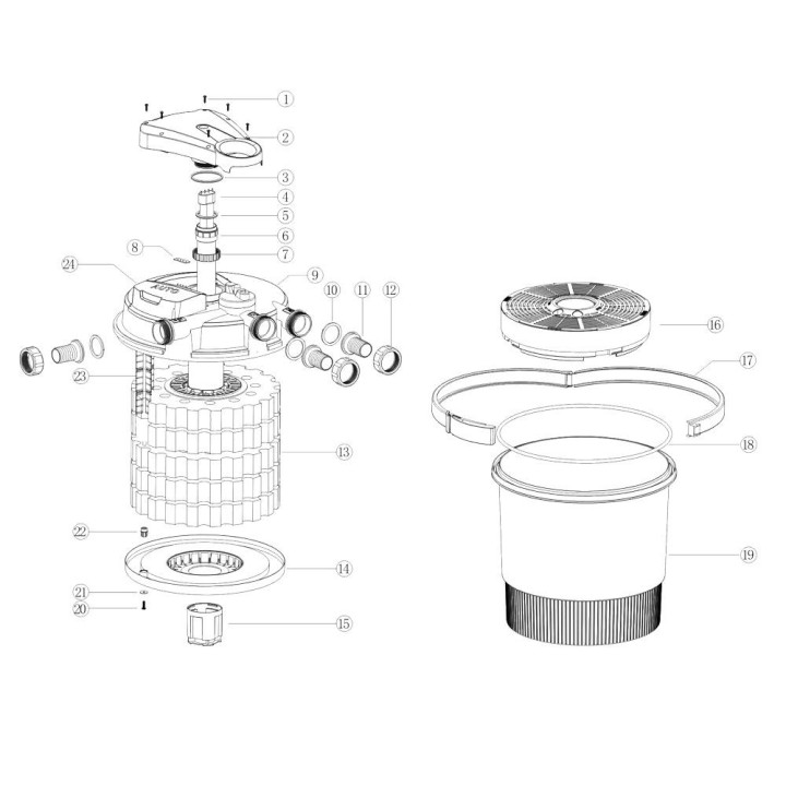 CPA 20000 (40 000) automata nyomásszűrő 36W UVC lámpával