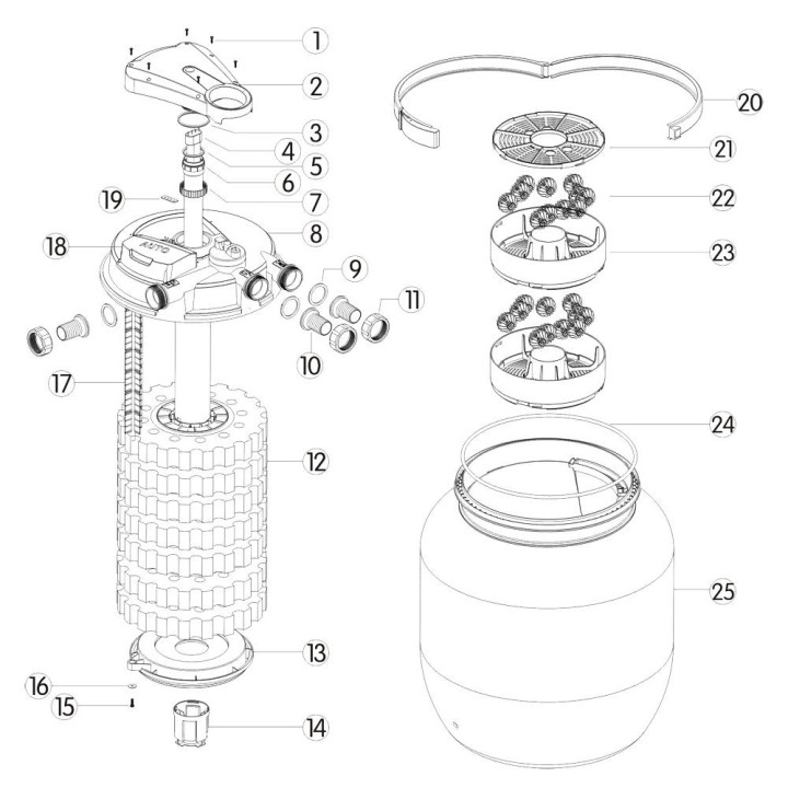 CPA 50000 (60 000) automata nyomásszűrő 55W UVC lámpával