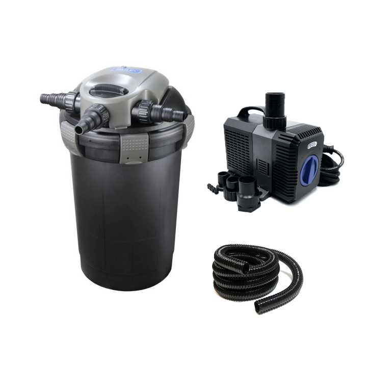 Hailea QF 10 (8000) nyomásszűrő szett 2. (7W UVC) + CTP 2800 + DN20 tömlő 3m