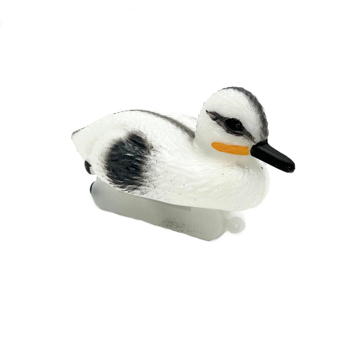 Úszó kiskacsa fehér/fekete, 12 cm / Élethű madár figura