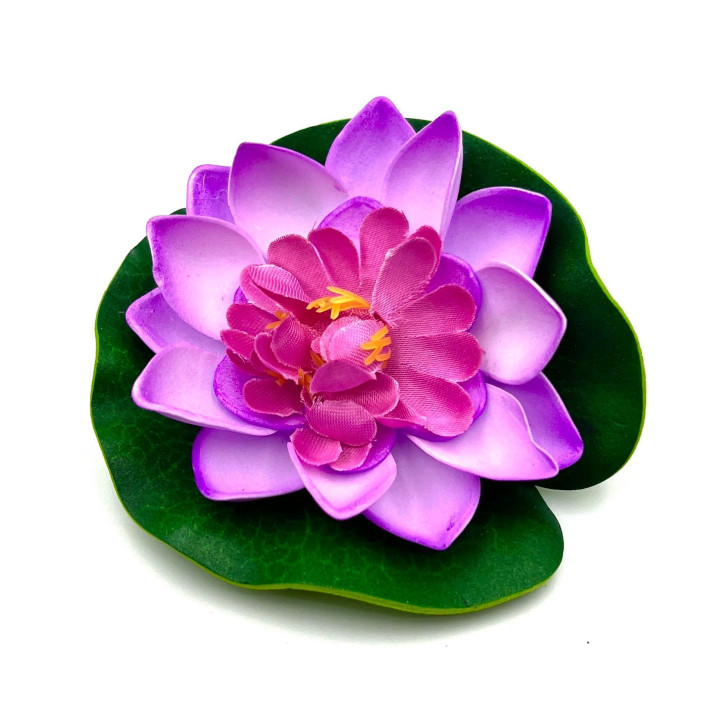 Élethű tavirózsa virág lila színű úszó 11 cm