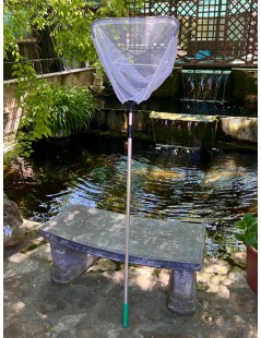 Merítőháló 115-215cm-es teleszkópos nyéllel, 45cm fej fehér