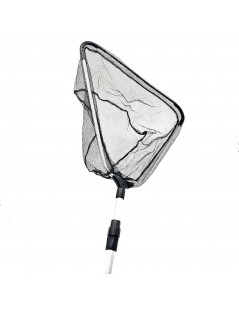 Merítőháló 115-215cm-es teleszkópos nyéllel, 45cm fej fekete