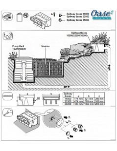 Oase Spillway Box 22500 Nagy hozamú vízesés elem 72947