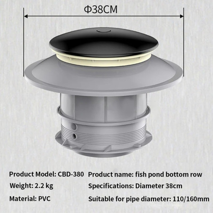 Betonba építhető alsó összefolyó idom 110/160mm (CBD-380)