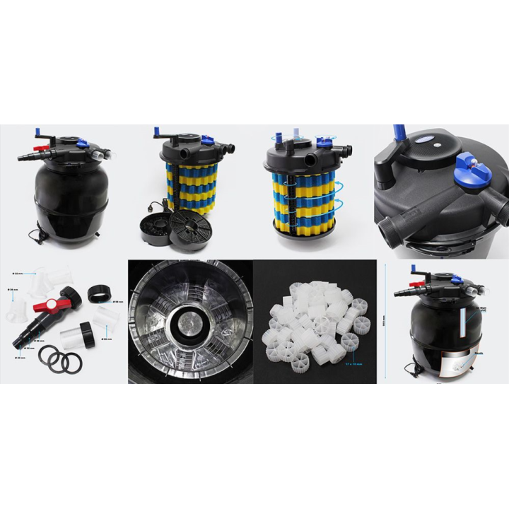 CPF 75000 nyomásszűrő szett 2. Nagyobb vízeséshez(CTP-14000+4m 32 bordás tömlő)