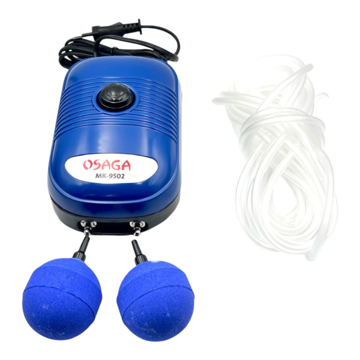 Osaga MK 9502 szett kerti tó és akvarisztikai levegőztető (5w) 6m 4/6cső 2db 50mm gömb