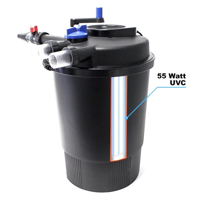 CPF 30000 (55W UVC) nyomásszűrő szett 3.(JTP-10000+4m 32 bordás tömlő)