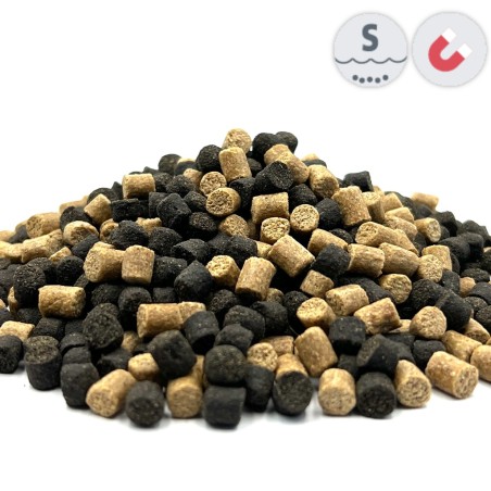Tavi süllyedős haltáp mix 6 mm  (fekete-barna ) ( 2 kg )
