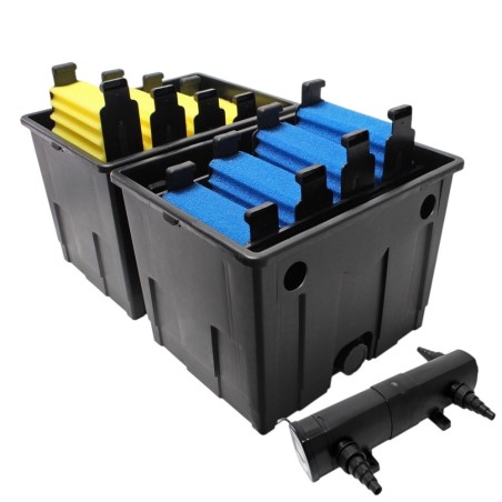 CBF-350B kerti tó átfolyós gravitációs szűrő CUV-224 UVC lámpával