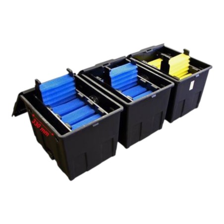 CBF-350C kerti tó átfolyós gravitációs szűrő szett CUV-236 UVC lámpával