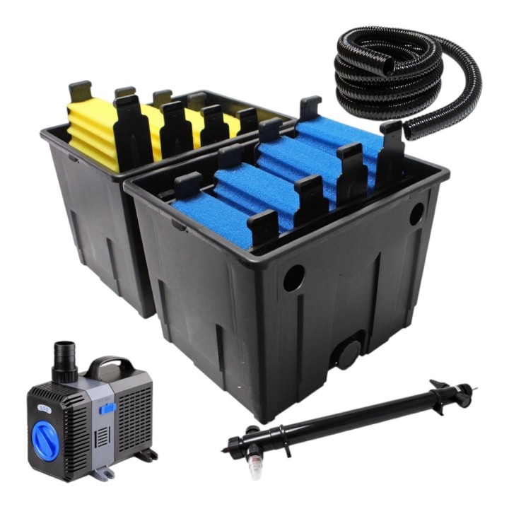 CBF-350B kerti tó szűrő szett  CUV-172 UVC CTP-8000+4m DN 32 bordás tömlővel