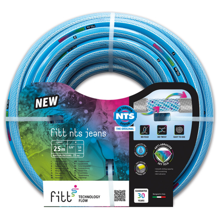 Prémium csavarodás mentes tömlő 3/4" 50 m Fitt Nts Jeans