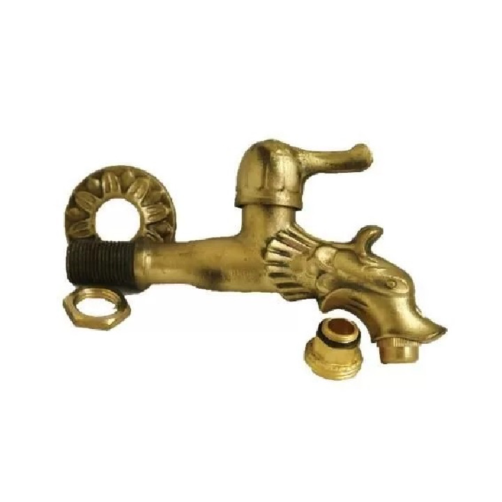 Réz kerti csap oroszlános, karos 1/2" x 3/4"