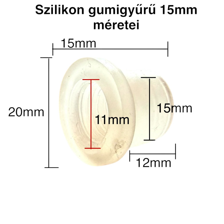 Szilikon Gumigyűrű 15 mm csepegtető szalag indítóhoz és csapokhoz
