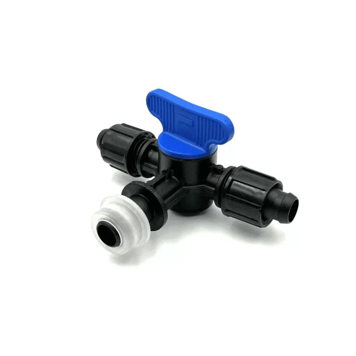 Csepegtető  szalag indító csap 2xDN17x16mm gumigyűrűs (szorítógyűrűs rögzítés) SUN