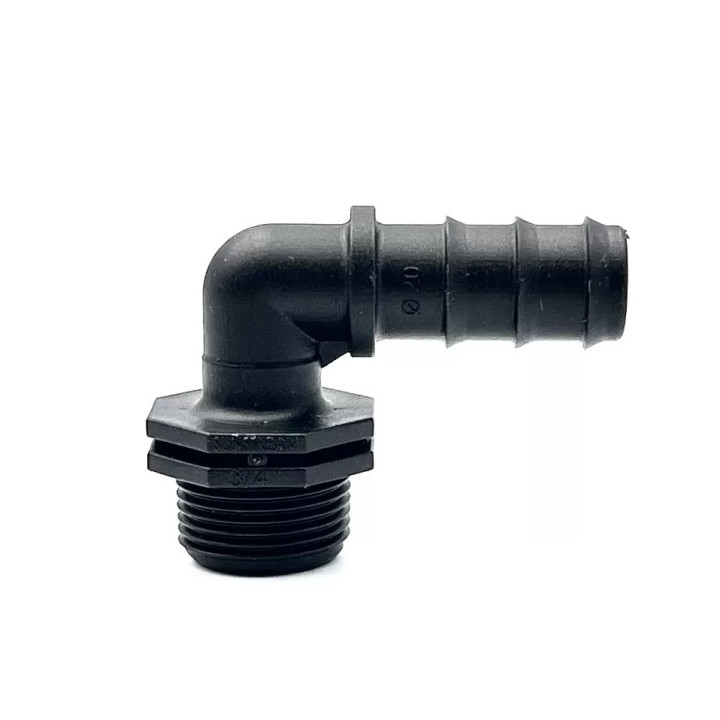 Könyök bordás menetes 20 x 3/4 km