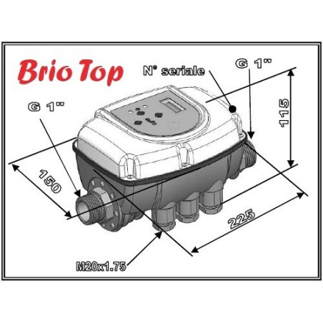 ITALTECNICA BRIO-TOP szivattyú vezérlő 5/4" csatlakozással, kábellel dugvillával