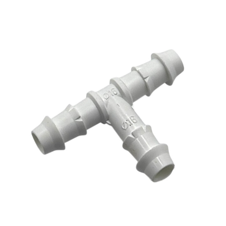 Bordás 16mm T idom (fehér)