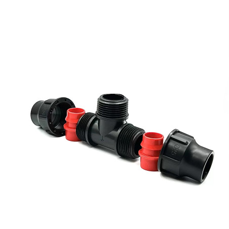 Variálható menetes T idom 25x3/4"KMx25 PP